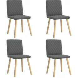 vidaXL Esszimmerstühle 4 Stk. Dunkelgrau Stoff