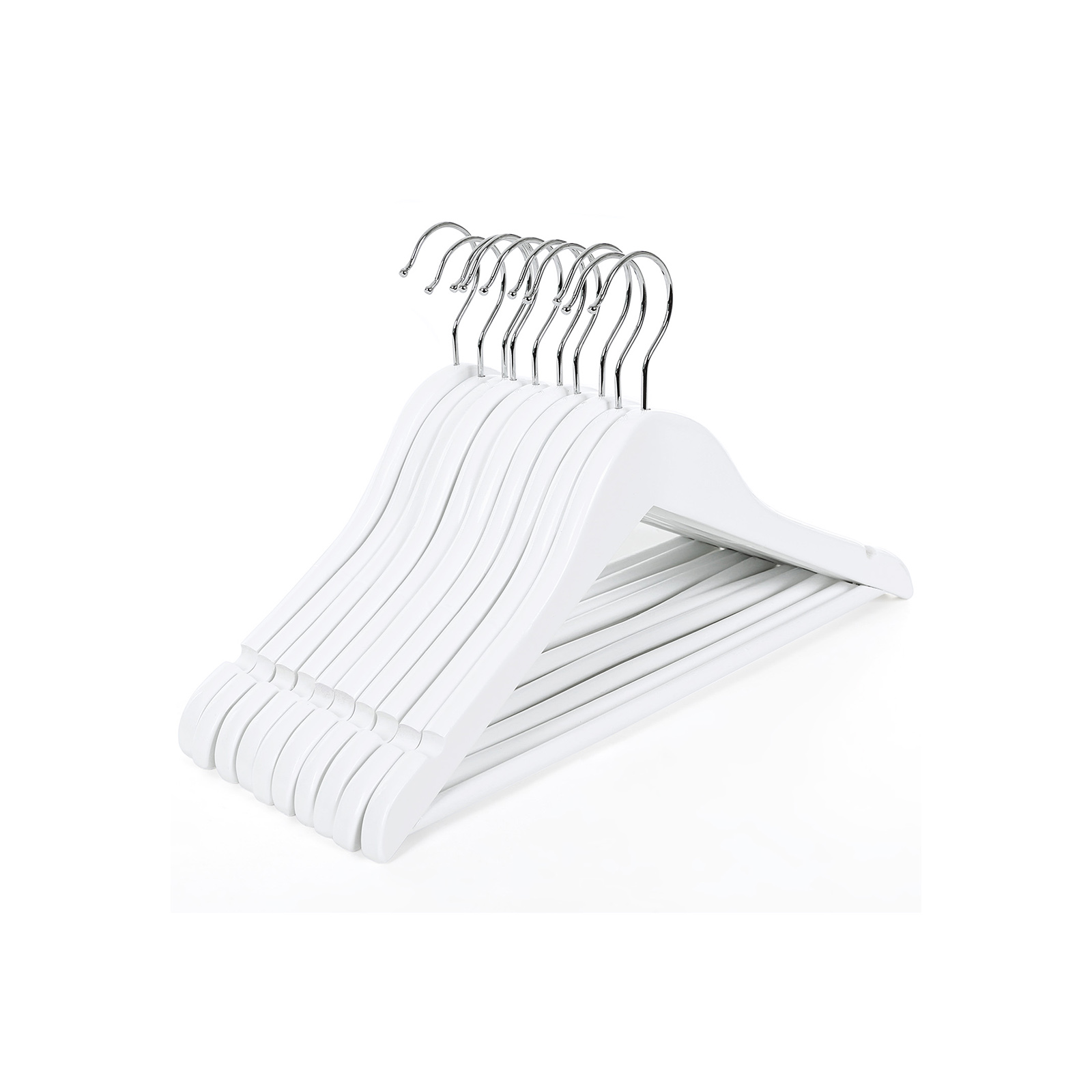 SONGMICS Kinderbügel Ahornholz 20 Stück Weiß B34CRW06W-20