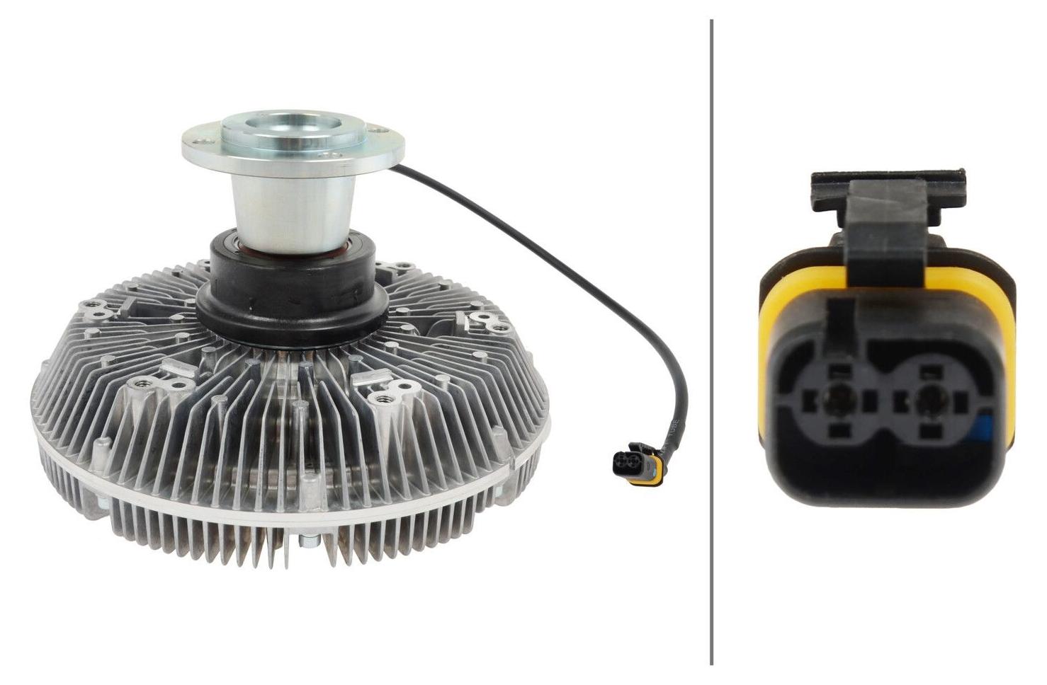 HELLA 8MV 366 440-681 Lüfterkupplung Elektrisch für MAN LION'S CITY Wasserkühler Kühlsystem
