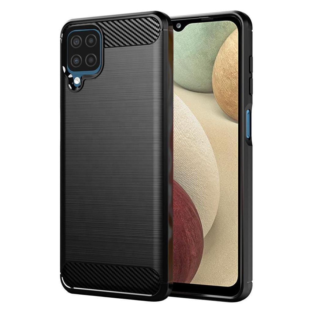 Techsuit - Carbon Silicone - Samsung Galaxy A12 / A12 Nacho - Black (Samsung Galaxy A12, Samsung Galaxy A12 Nacho) (56337806)