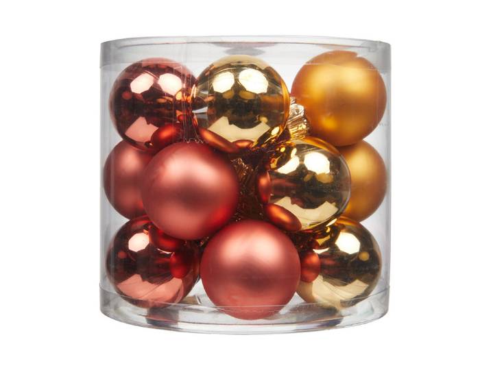 Mood Glaskugel rot/orange/gold 32mm 18st