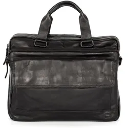 Spikes & Sparrow Leather Business bag - Kevin - Black (15.60"), Notebooktasche, Schwarz