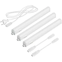 ledscom.de LED Unterbau-Leuchten Rigel, je 31,3cm, je 397lm, warm-weiß, 3er Set