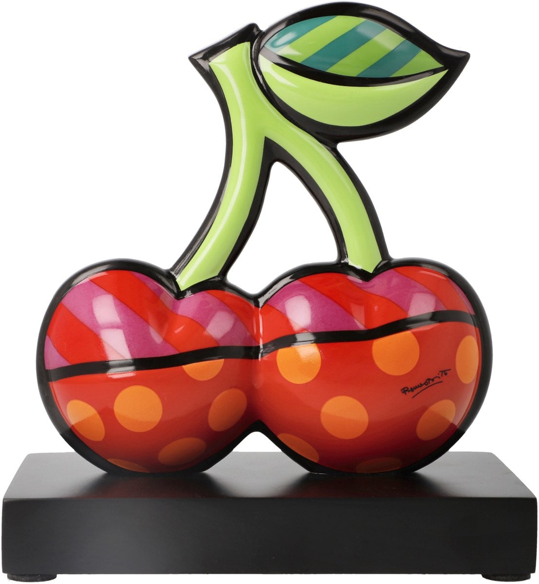 Goebel Romero Britto Decoratief beeld Cherries Porselein Pop Art 18 cm