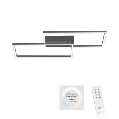 JUST LIGHT LED Deckenleuchte "IVEN", schwarz, 2, 1 Stk., Leuchten, dimmbar über Fernbedienung, LED Deckenleuchte