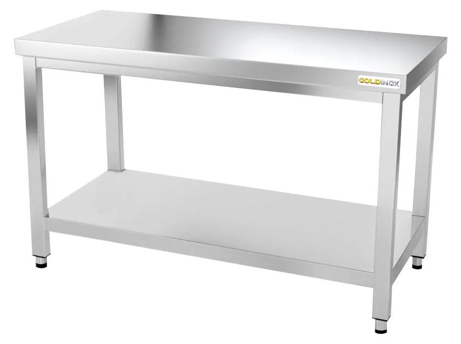 Arbeitstisch aus Edelstahl, 1600 x 700 mm, - GOLDINOX
