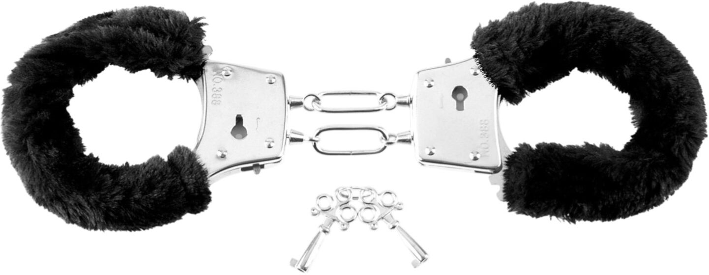 Fetish Fantasy - plush handcuffs (black)