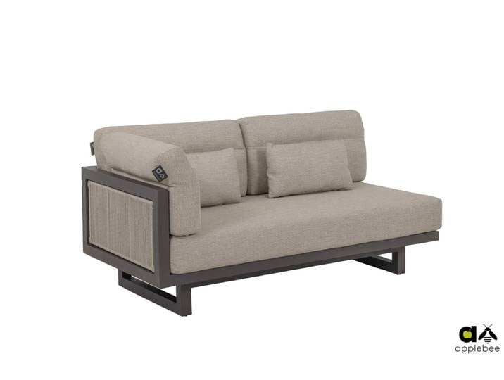 Apple Bee Santorini Sofa Rechts Quartz / Aluminium