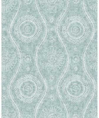 A-Street Prints Aqua Painterly Wallpaper