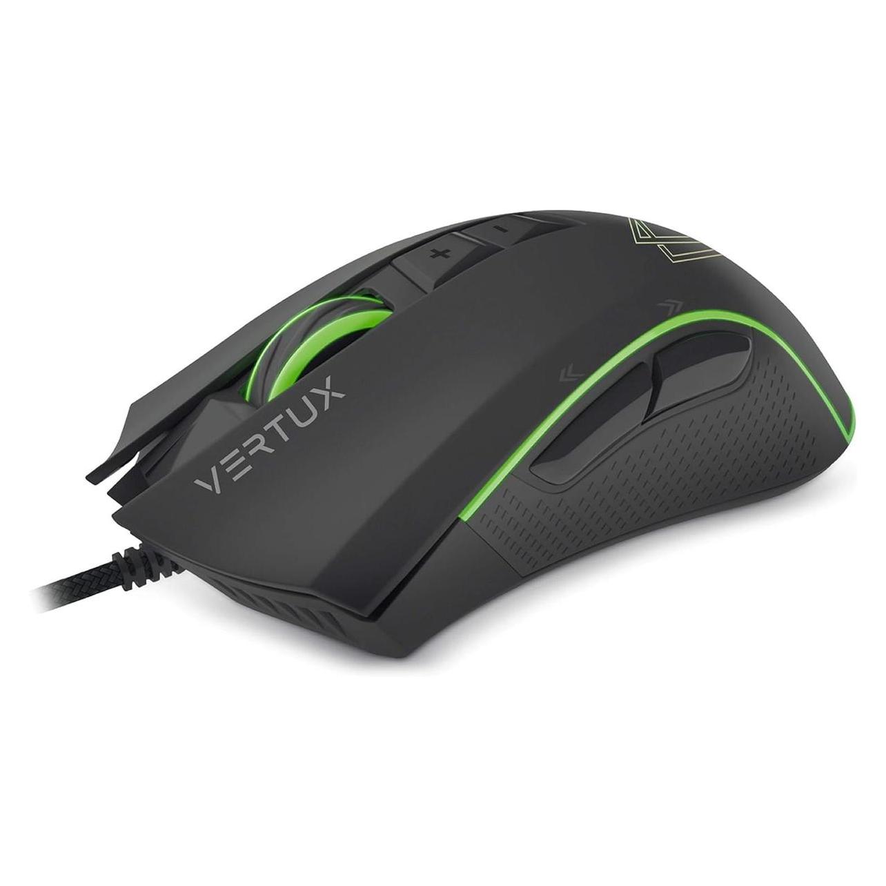 Vertux Egér - RODON (Vezetékes, Optikai, RGB LED, 7 gomb, 12000 dpi, fekete) (Kabelgebunden) (EGEVERRODON)