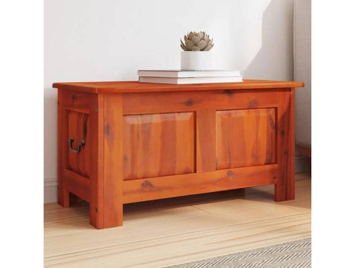Coffre de Rangement avec Couvercle Boîte de Rangement Coffre à Jouet Meuble de Salon Couloir Marron Bois Massif 364914