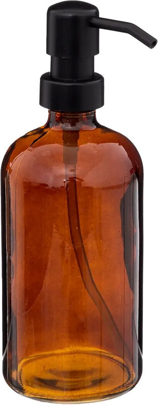 5five Glazen Zeepdispenserdoos, 450 ml, Bruin