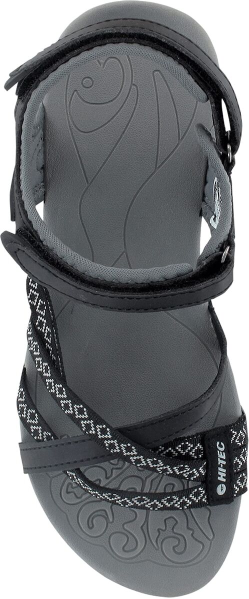 Sandale HI-TEC "Hi-Tec Sandalen Savanna II", Damen, Gr. 38, Normalschaft, schwarz, anthrazit, Polyester + Polyurethanband + Multi-Elastan, Schuhe Sandale schwarz, anthrazit 38, Normalschaft