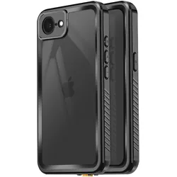 Redpepper Waterproof Case (Apple iPhone 16e), Smartphone Hülle, Schwarz, Transparent