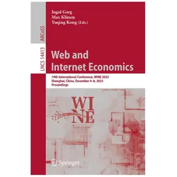 Web and Internet Economics, Fachbücher von Max Klimm, Yuqing Kong, Jugal Garg