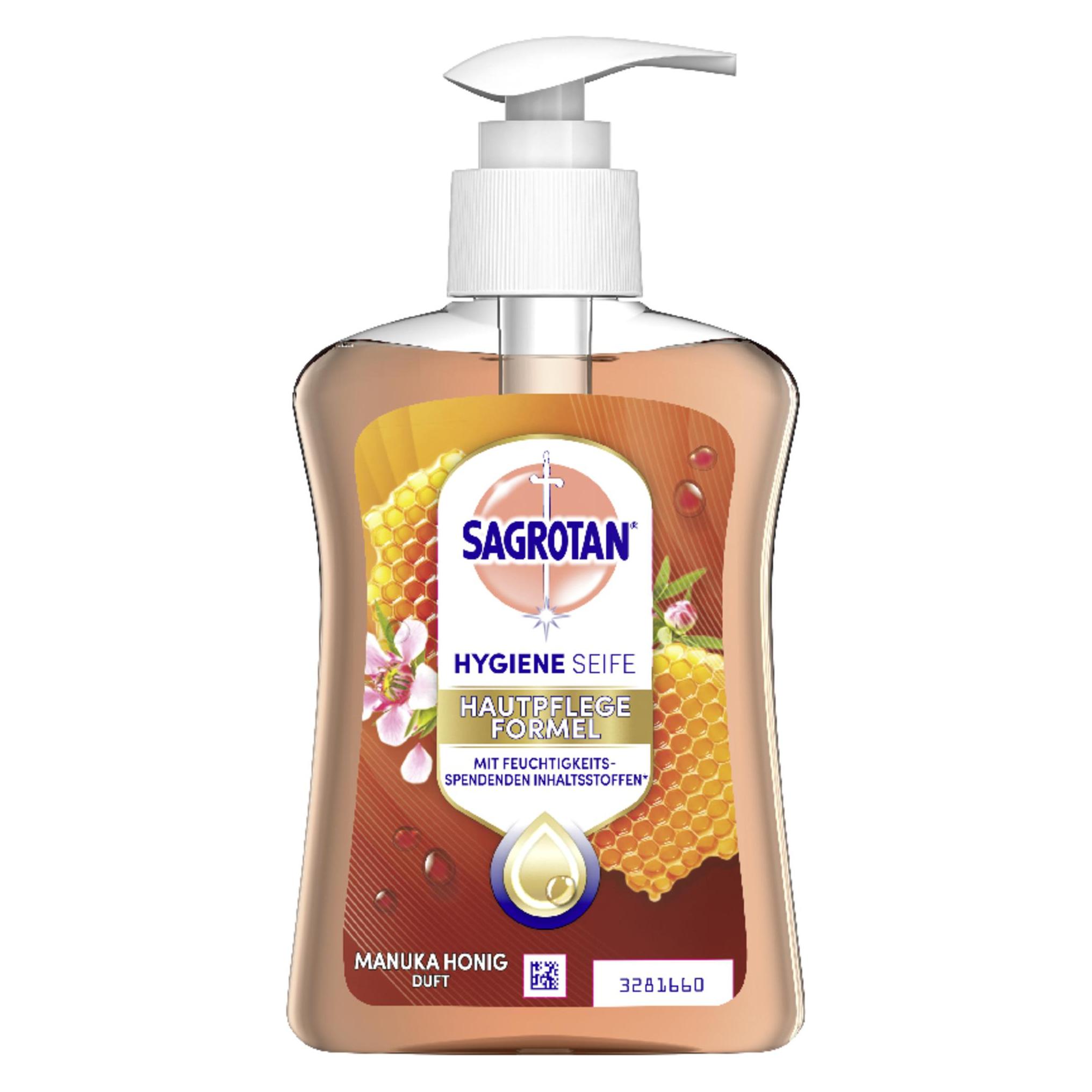 Sagrotan Handseife 3226523 Mandelblüte & Manuka Honig (Flüssigseife, 250 ml) (3226523)