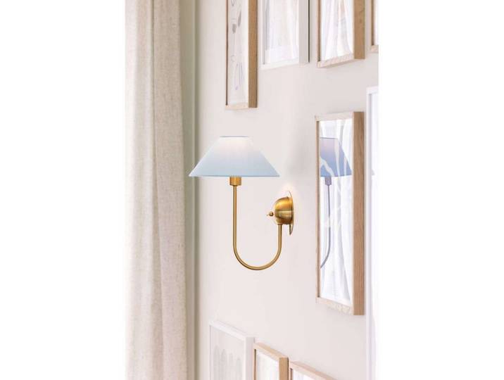 Iris Wandleuchte Dove Blau - Globen Lighting - Wohnzimmer - Stoff / Textil