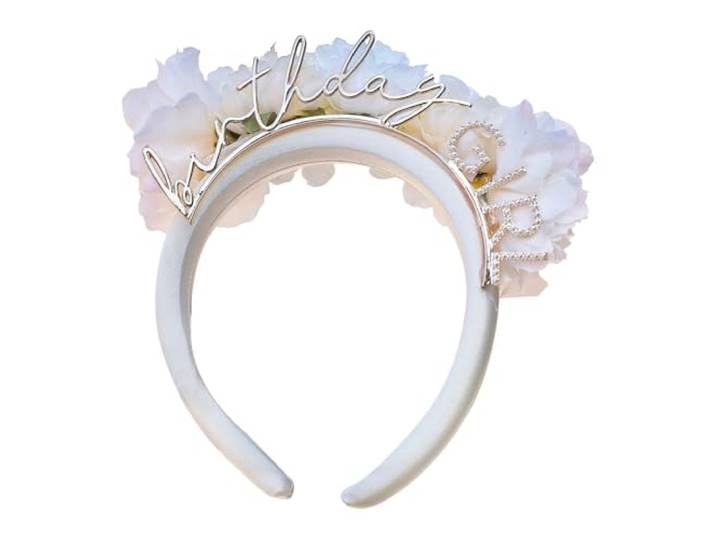 Ginger Ray Verjaardag Meisje Faux Bloemen & Parels Hoofdband Party Draagbaar, Pastel, 20cm