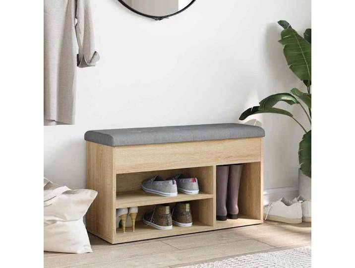 Banc à chaussures - Happiness - chêne sonoma - 82x - MODERNE Banc à chaussures - chêne sonoma - 82x32x45 5 cm bois d'ingénierie 4346
