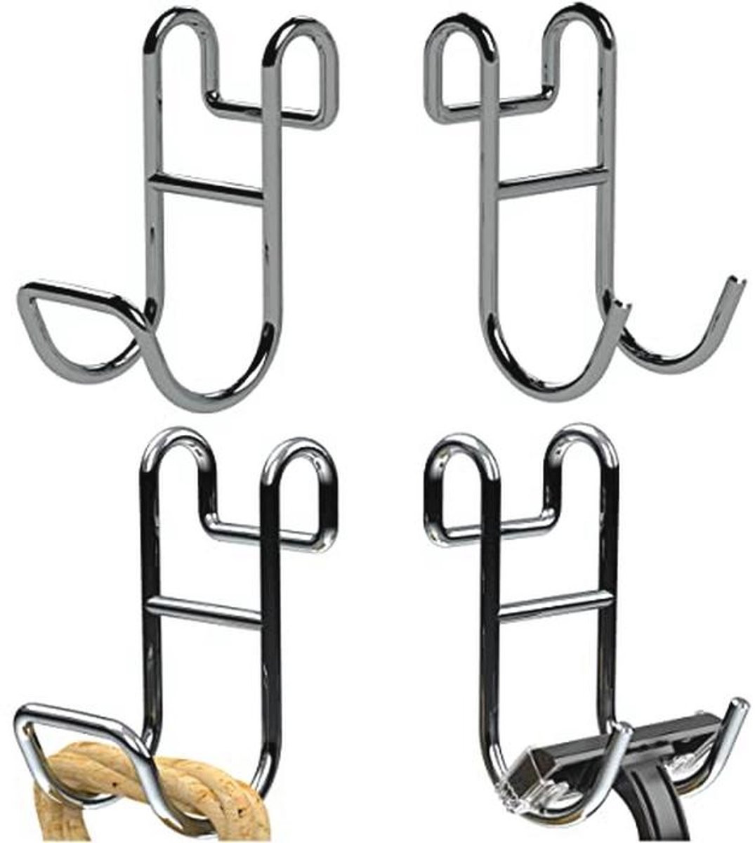 Douchesysteem Caddy Haken - Heavy Duty Roestvrijstaal - 4-pack