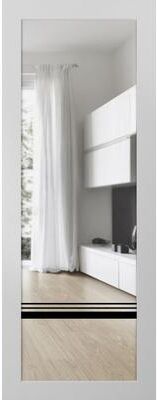 SARTODOORS Lucia 2666 White Wood Door Slab with Clear Glass