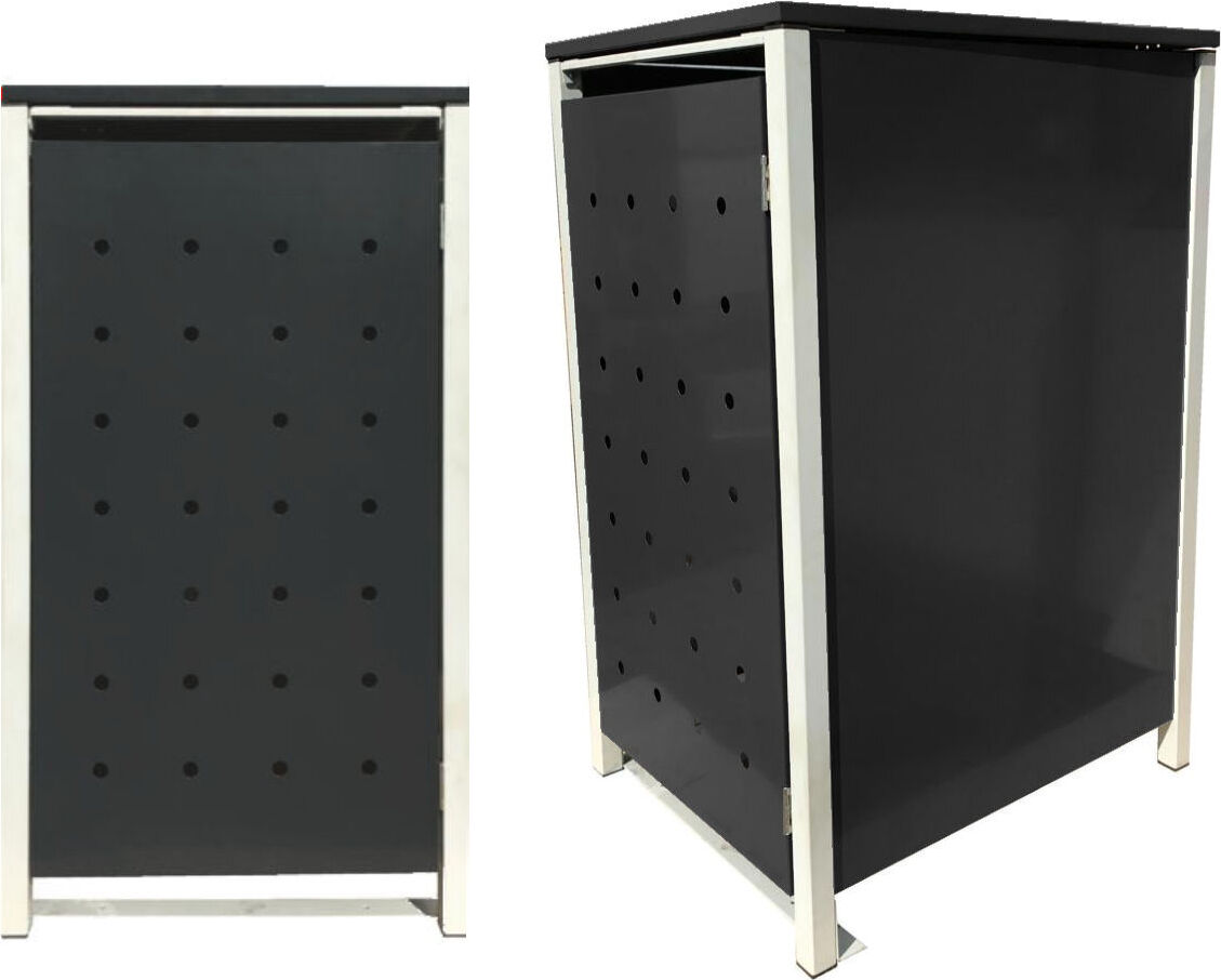 1 Tailor Mülltonnenbox Basic für 120 Liter Tonne /o.Stanzung /Schwarz / Grau