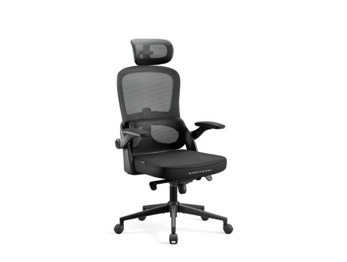 Fauteuil de bureau ergonomique - Diablo V-Light - Noir - Réglable en hauteur - Accoudoirs réglables