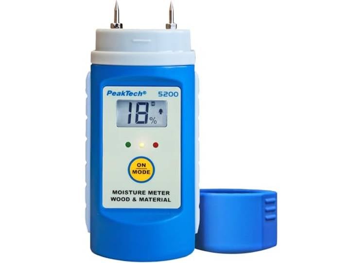 PeakTech P5200, digitale hout- en materiaal vochtmeter met verwisselbare testpunten