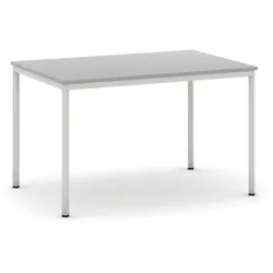 Esstisch BASIC, 120x80 cm, graues Metallgestell, grau