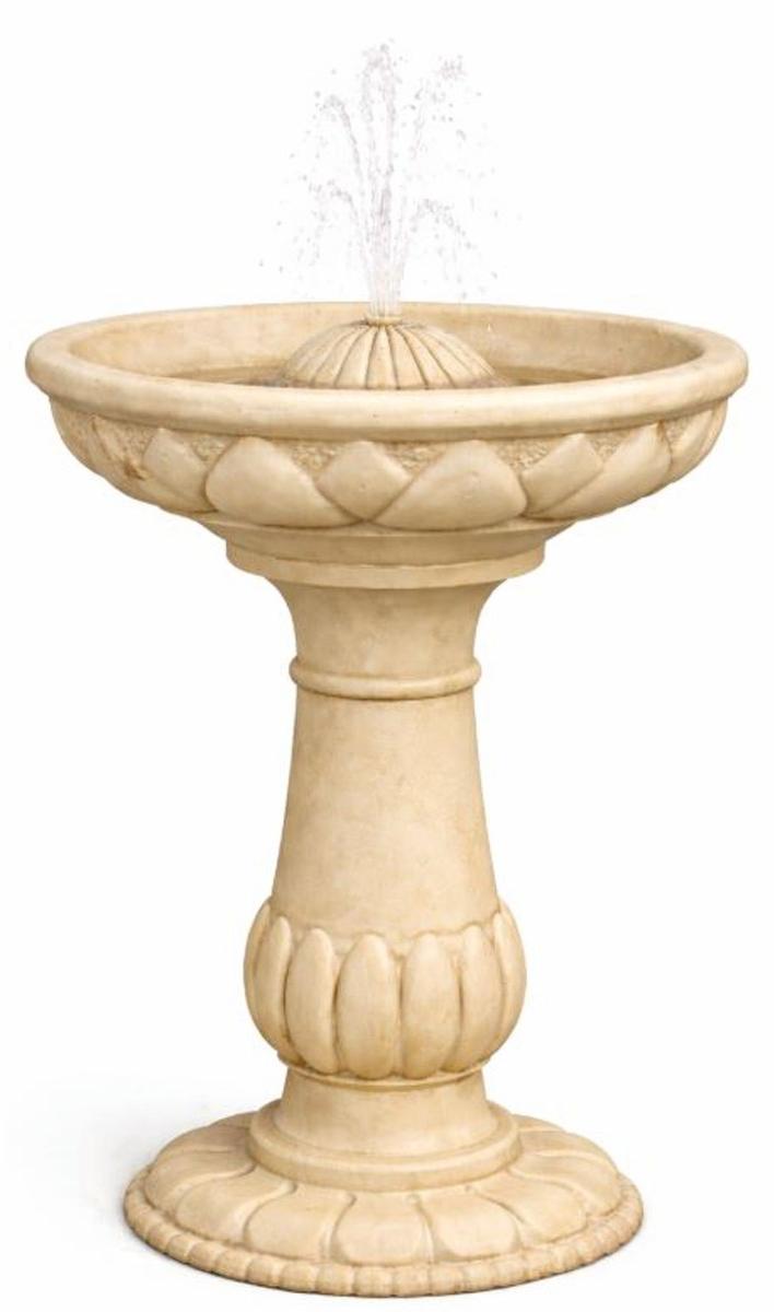 Casa Padrino Jugendstil Springbrunnen Beige H. 74 cm - Garten Deko Accessoires