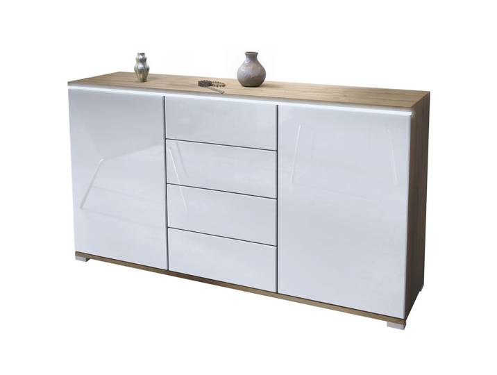SIDEBOARD Faro Weiß Hochglanz