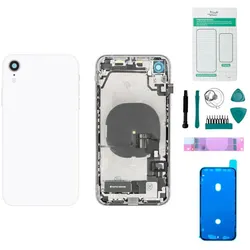 iPhone XR Gehäuse mit Backcover Weiß - Set