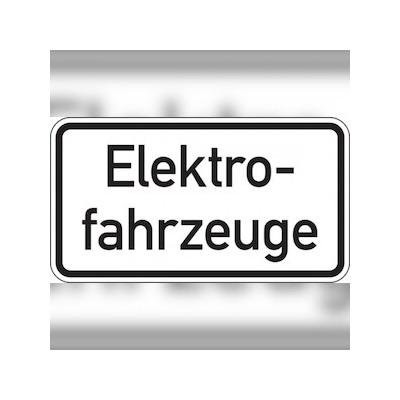 Dreifke® Verkehrszeichen - Elektrofahrzeuge, Zusatzzeichen 1050-33 | Alu 2 mm, RA1 | 420x231 mm