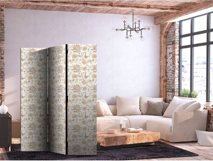 Paravent acoustique nuances de nature Autres Blanc 135 x 172cm