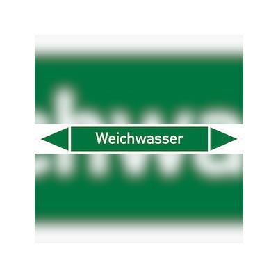 Rohrleitungskennzeichen Weichwasser - 187x26 mm Folie selbstklebend