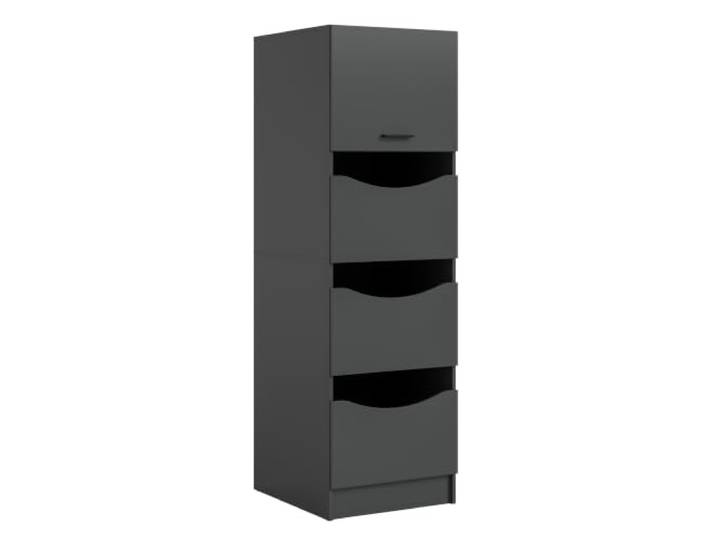 Aileenstore Wäscheschrank Polar für Hauswirtschaftsraum, mit 3 Türen, 60x195x68 cm, Anthrazit