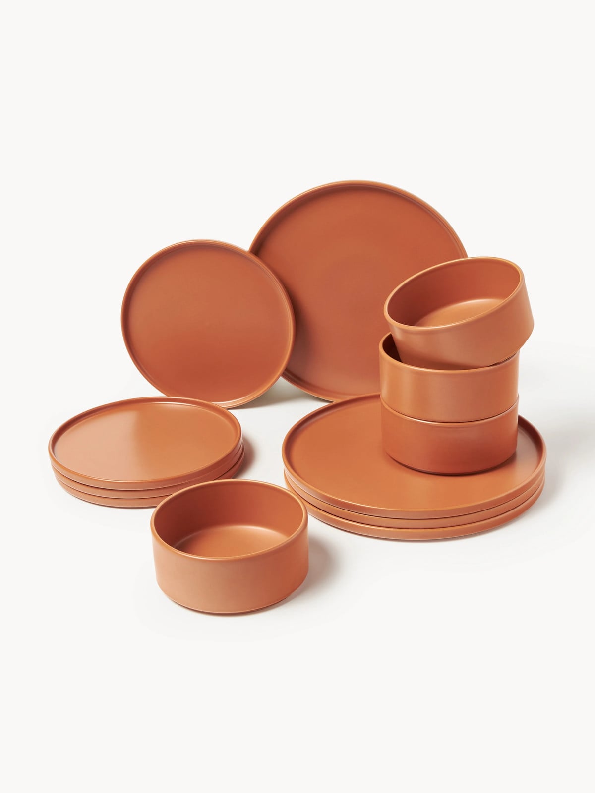 Westwing Collection Lowri handgemaakte 12-delige servieset voor 4 personen