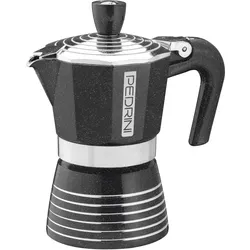 Pedrini Infinity Rock Espressokocher Aluminium Anthrazit Metallic 2 Tassen, Espressokocher, Grau