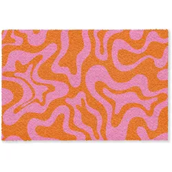 FUSSMATTE Muster - Rosa - Orange - Abstrakt - Modern Türmatte 180x120 cm