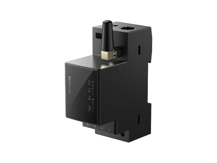 Energiekostenmessgerät ECOFLOW Dreiphasen Smart Meter BKW , schwarz (bunt), B:6,6cm H:9cm L:3,6cm, Stromverbrauchsmessgeräte, Energiekostenmessgerät, Messgrössen: Blindleistung, Leistungsfaktor, Spannung, Wirkleistung