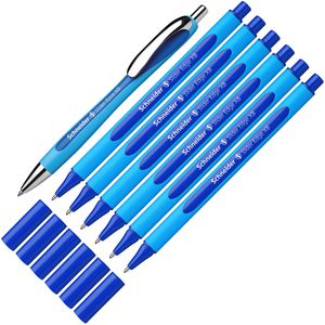Schneider Kugelschreiber Slider Edge XB, blau, inklusive Kugelschreiber Rave XB blau, 7 Stück