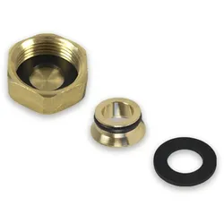 Zwischenstück mit Verschlusskappe und Dichtung, Effebi, für dichtfläche, Messing, 3/4''