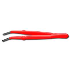 Donau Elektronik PZ18 Isolierte Pinzette Stumpf, gebogen 145 mm