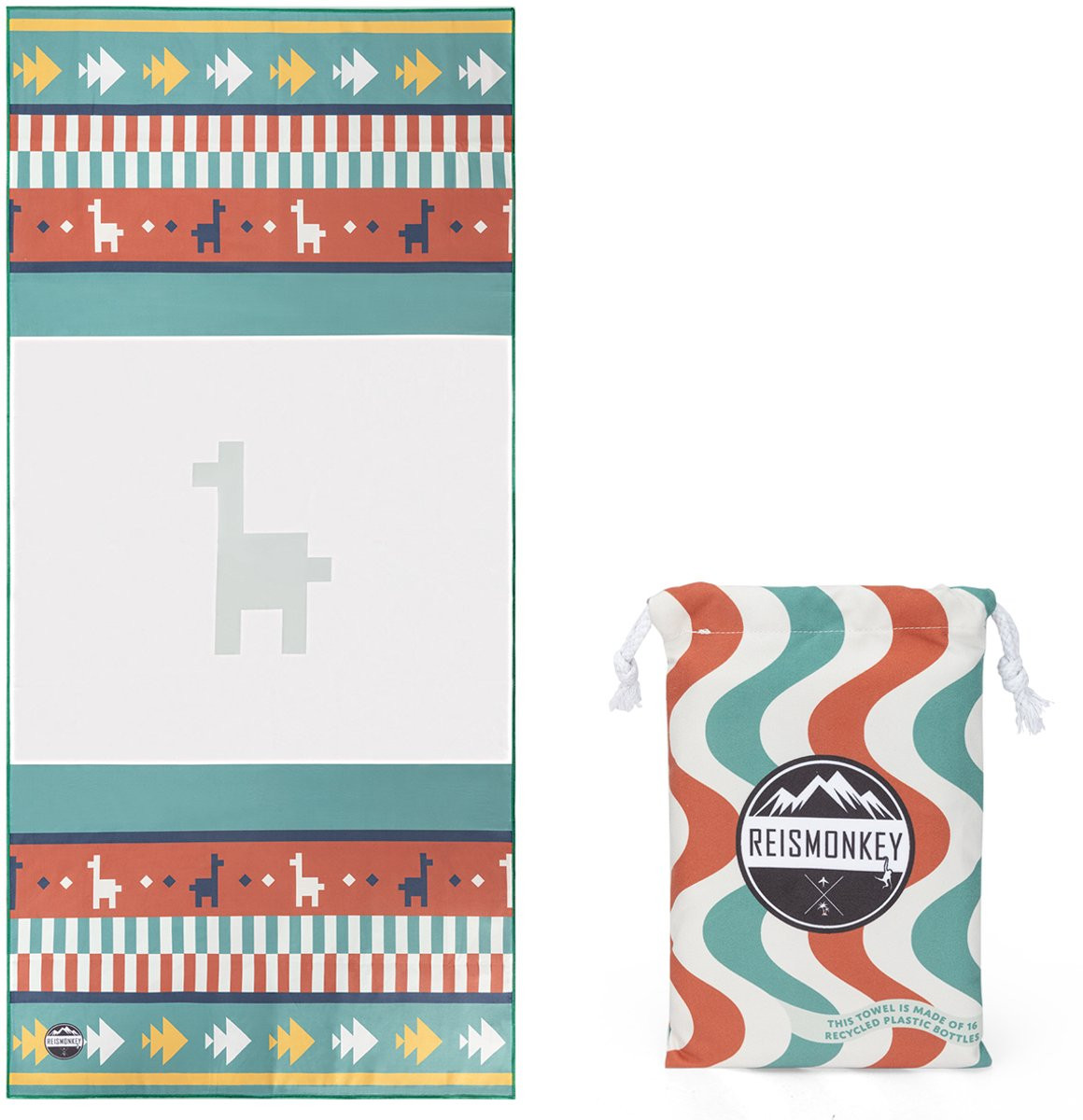 Reismonkey Inca Sneldrogende Microvezel Handdoek - 175 x 80 cm