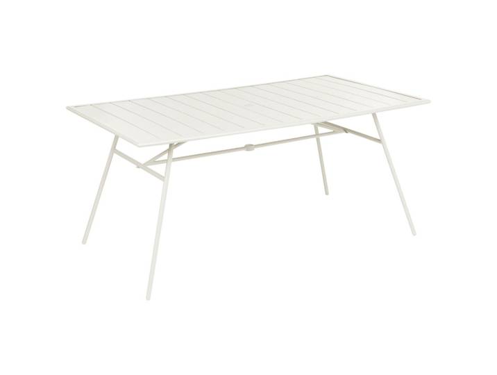 GARTENTISCH 160/90 cm Metall Hellbeige Terenzo