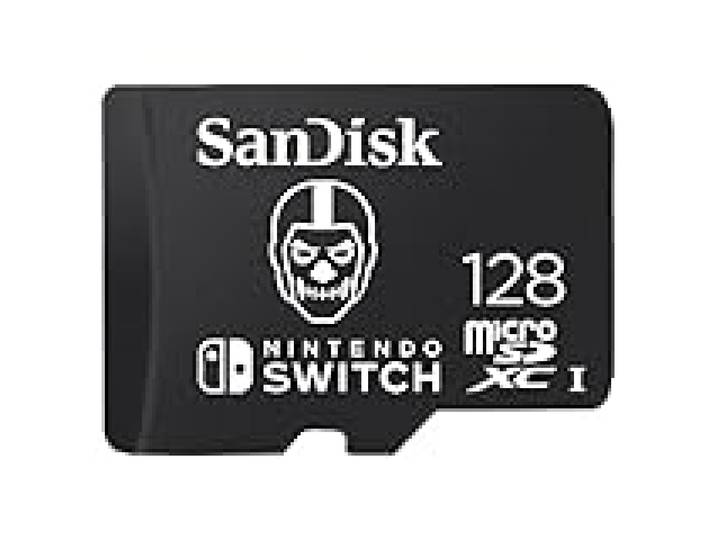 SanDisk 128 Go Fortnite microSDXC Carte pour Nintendo Switch, Produit sous licence Nintendo, jusqu'à 100 MB/s UHS-I Class 10 U3