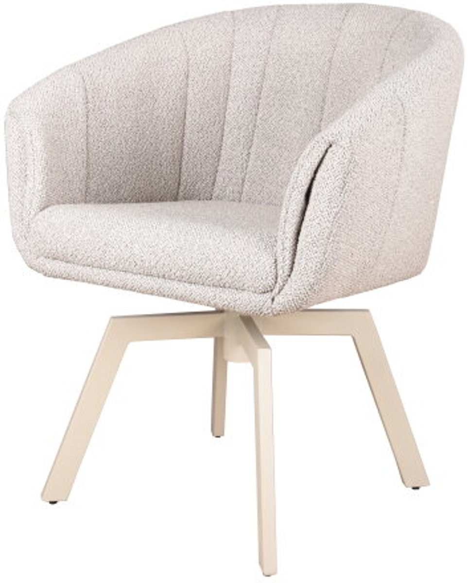 Moods Collection Eetkamerstoel Brussel draaibaar beige met Mars poot