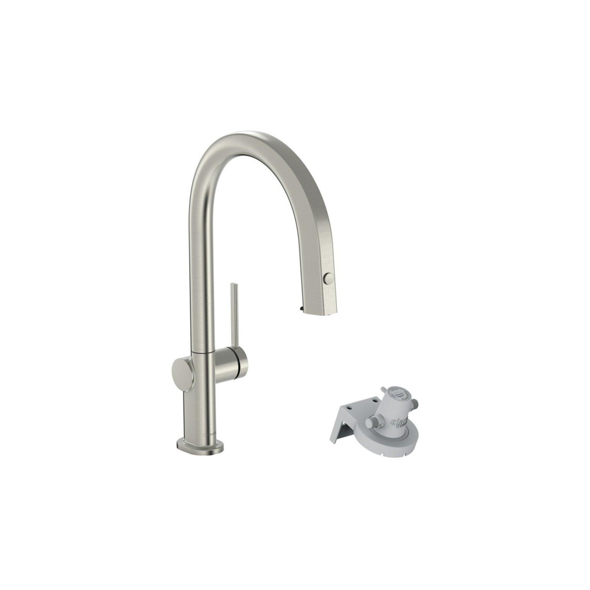 hansgrohe Spültisch-Einhebelmischer Aqittura M91 m Ausl, o. Filt., 1j, Edelstahl-Optik (76803800)