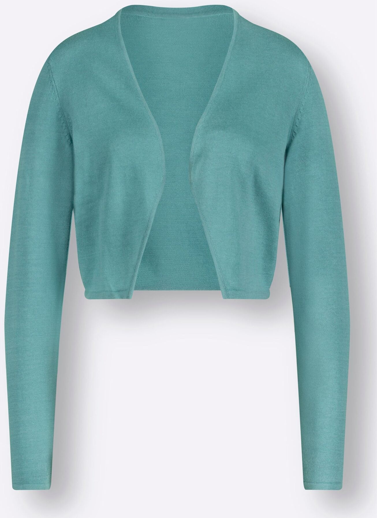 Bolero INSPIRATIONEN, Damen, Gr. 38, blau (ozean), 100% Baumwolle, unifarben, Strickjacken Bolero ozean 38