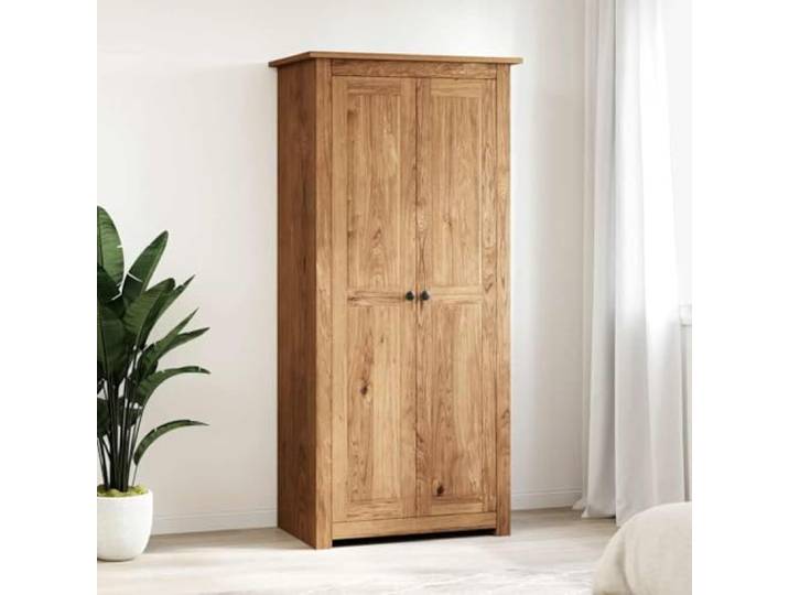 Kleiderschrank 80x50x171,5 cm Kiefernholz Massivholz,Einlegeboden,Kleiderstange,Schlafzimmer,Aufbewahrung,Jeans,Pullover,Mäntel